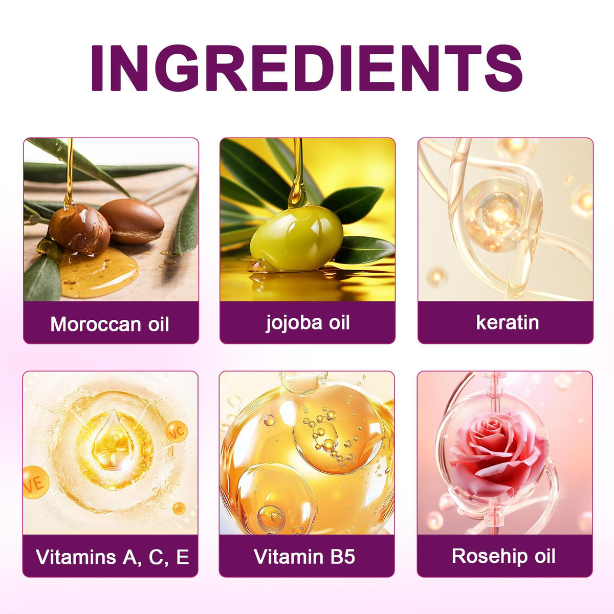 ✨Silky Smooth Hair Vitamin Capsules — 🧴Nourishing Leave-In Serum for Dry, Frizzy & Damaged Hair
