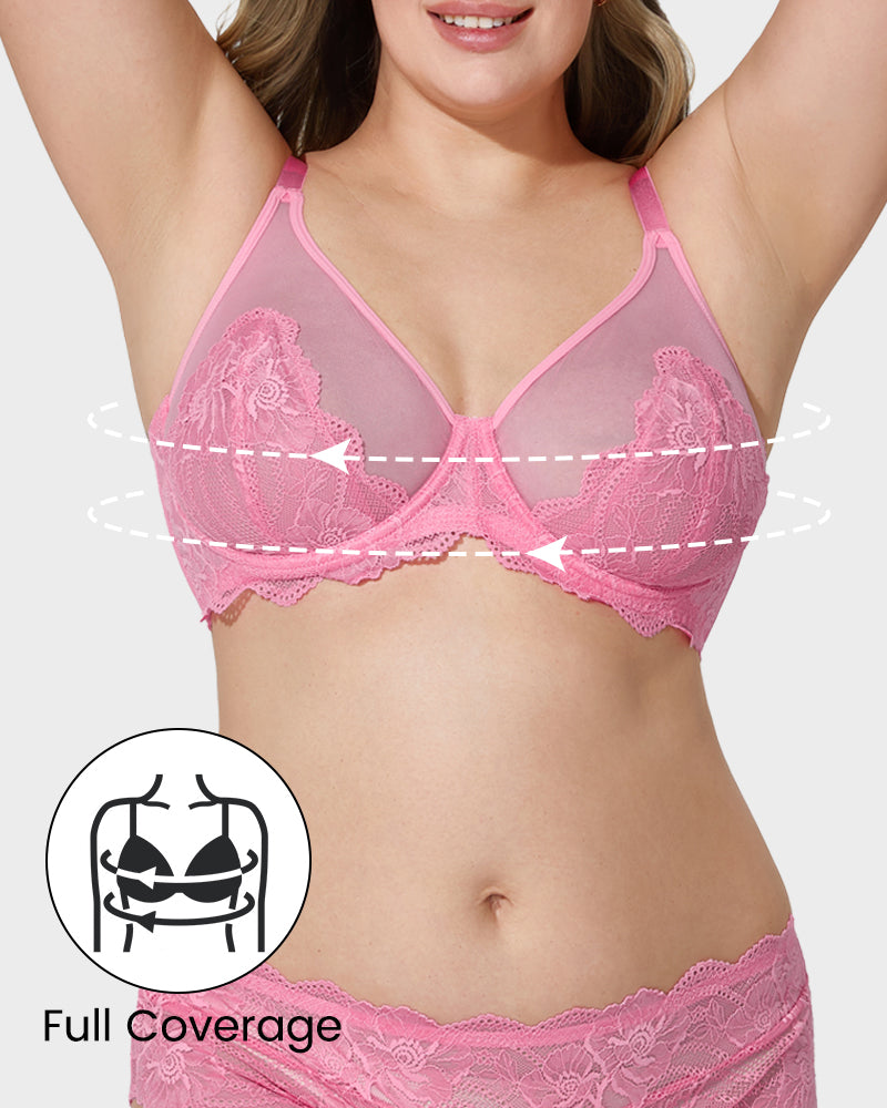 Full-Coverage Lace Minimizer Bra