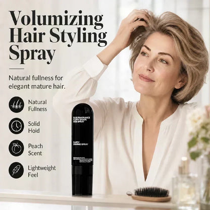 👩 Peach-scented volumizing & setting spray—for lightweight, bouncy hair and long-lasting hold